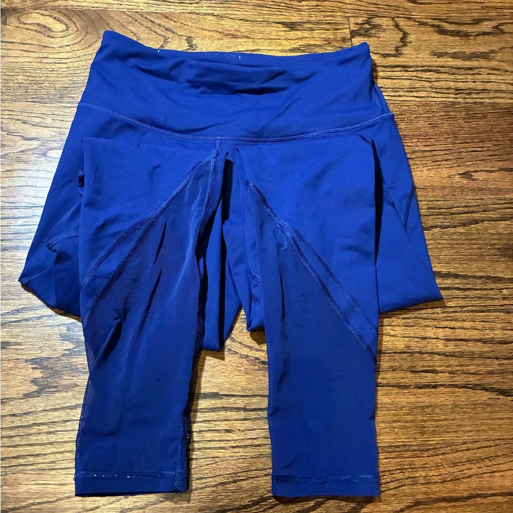 Victoria’s Secret Royal Blue Athletic Leggings with Mesh Detail